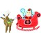 Big Mo's Toys Holiday Crafts - Christmas Foam Arts N Craft Santa Riding A Reindeer Sleigh Table Top Decorations Kit for Kids